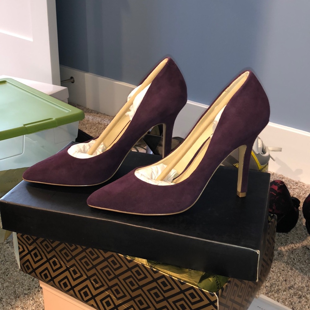 NWT Charles David suede stilettos in Cabernet